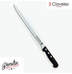 Cuchillo Jamonero alveolado Arcos Riviera 25 cm negro - Ganivetería Roca