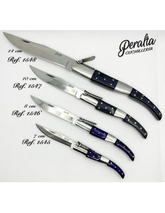 Navaja Árabe Carraca Madera Azul 14 cm