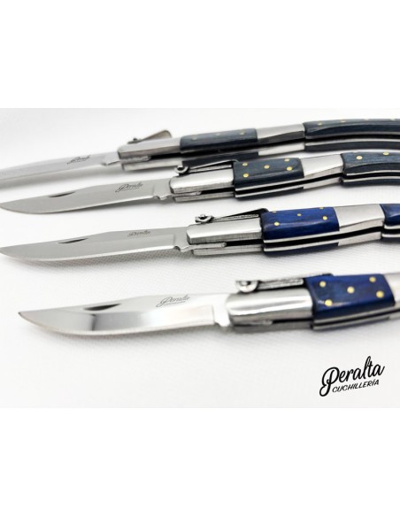 Navaja Árabe Carraca Madera Azul 7 cm