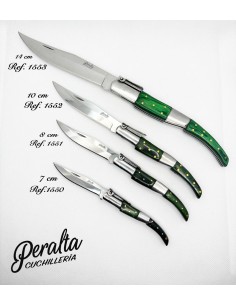 Navaja Árabe Carraca Madera Verde 7 cm