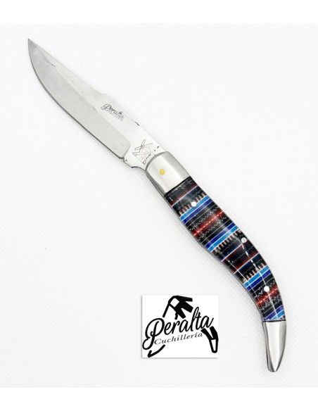 Navaja Pistón Manchega 6,5 cm azul