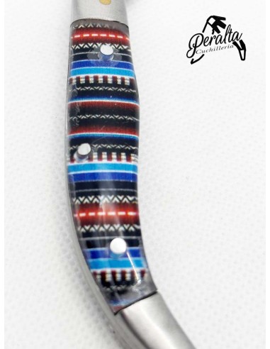 Navaja Pistón Manchega 6,5 cm azul