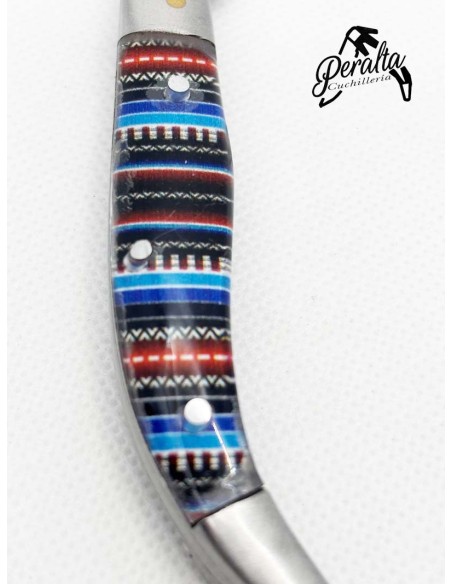 Navaja Pistón Manchega 6,5 cm azul