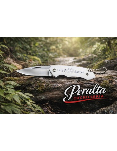 Navajas llavero con cadena 6,5 m hoja anillos boda