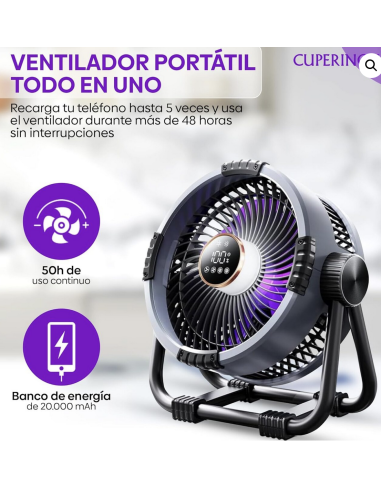 Ventilador Portátil con mando a distancia
