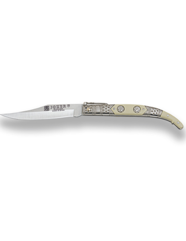 NAVAJA JOKER CLÁSICA PLATEADA BLANCA 10 CMS