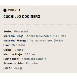 Cuchillo Arcos Carnicero de 275mm [Serie Universal] Ref: 286700
