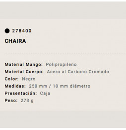 Afilador Chaira Arcos - 23 cm x 1 cm diámetro