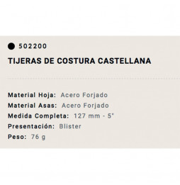 Tijeras de Costura Castellana - 3 Claveles