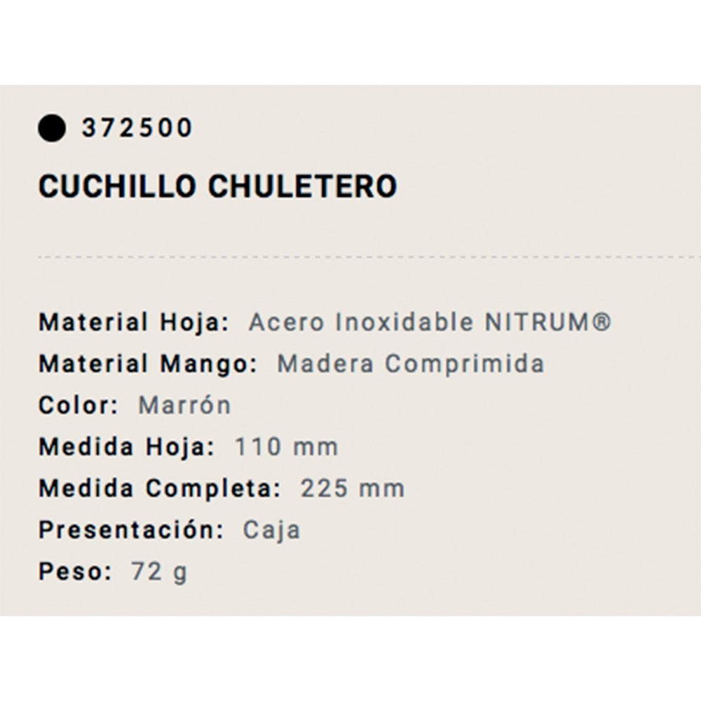 Comprar CUCHILLO DE MESA ARCOS 804000 11 cm - IMPOTUSA